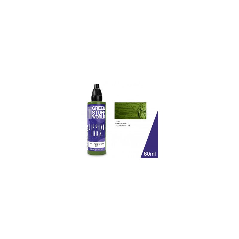 Peintures Dipping inks 60 ml - ACID GREEN DIP