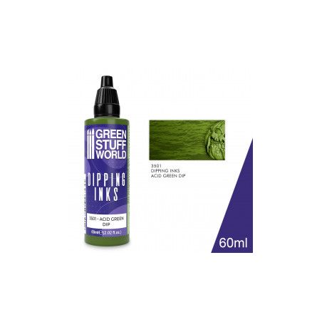 Peintures Dipping inks 60 ml - ACID GREEN DIP