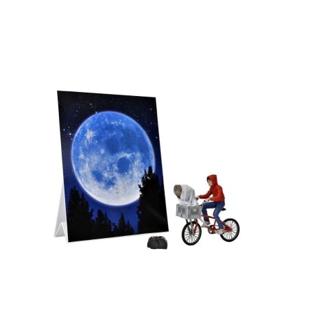 E.T. - Elliot et E.T. en vélo - Figurine 40ème anniversaire 18cm 