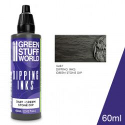 Peintures Dipping inks 60 ml - BLACK-GREEN STONE DIP