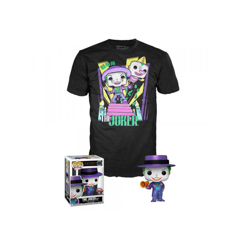 BATMAN 89 - POP N° 403 - Joker w/Speaker Metal Effect SE + T-shirt (M) 