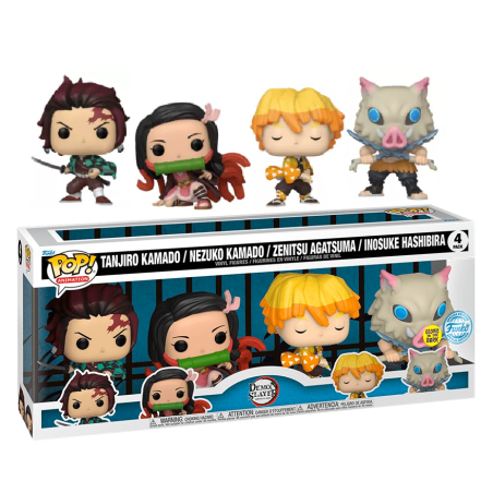 DEMON SLAYER - Saison 1 - 4 Pack Funko Pop GITD SPECIAL EDITION 
