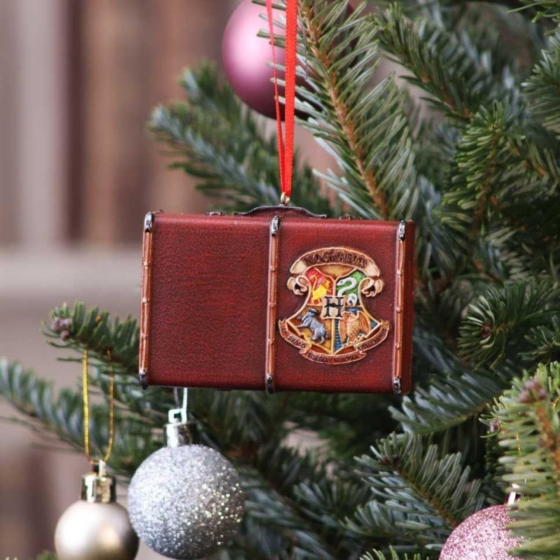 HARRY POTTER - Valise Poudlard - Décoration de Noël 8.3cm 