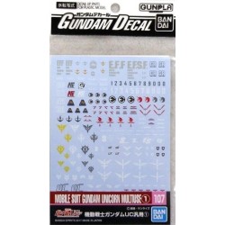 GUNDAM - GUNDAM DECAL 107 - Mobile Suit Gundam Unicorn Multiuse 1 