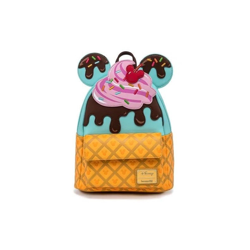 DISNEY - Mickey & Minnie Ice Cream - Sac à dos LoungeFly '23x25x10' 