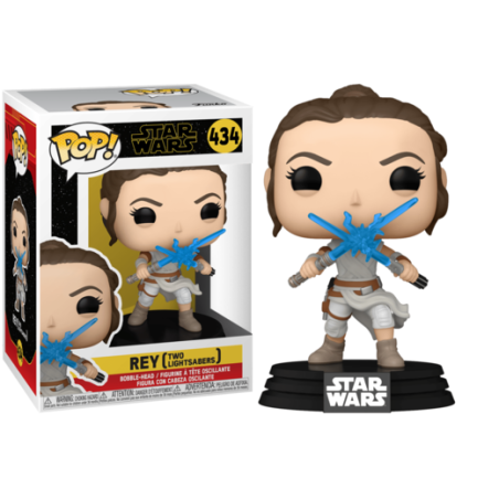 STAR WARS IX - POP N° 434 - Rey w/ 2 Light Sabers 