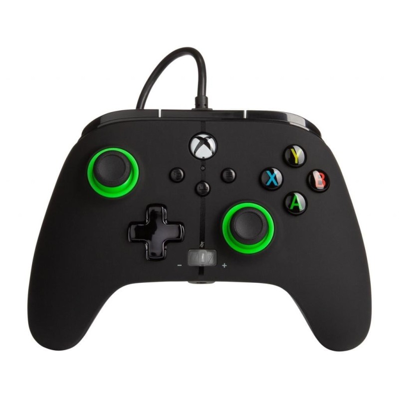 POWER A - Wired Controller Enhanced - Black/Green Xbox Series X 