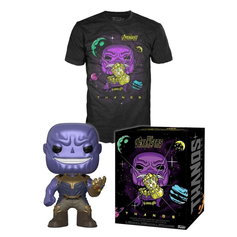MARVEL - POP N° 289 - Thanos Metal Effect SE + T-Shirt (M) 