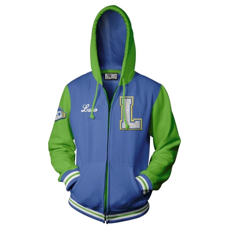 OVERWATCH - Varsity LUCIO Zip-up Hoodies (S) 