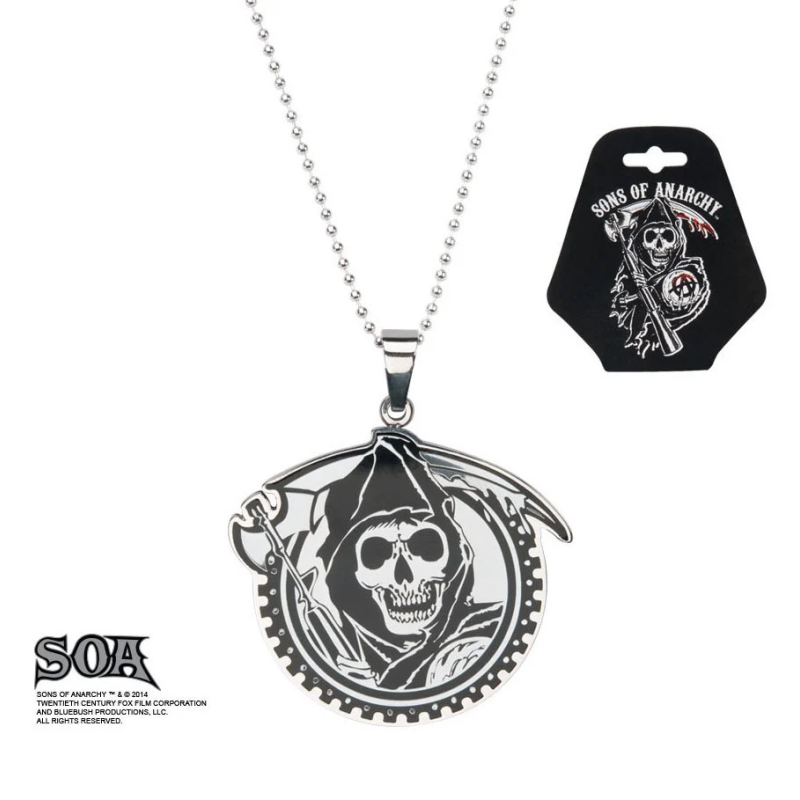 SONS OF ANARCHY - Grim Reaper Geard with Gunsickle Pendants with Chain 