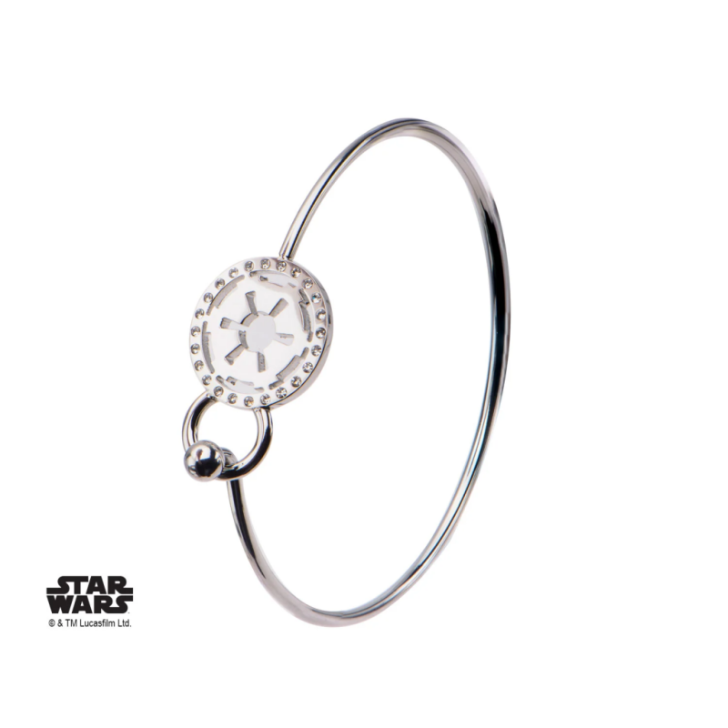 STAR WARS - Women's Stainless Steel Empire Symbol Bangle Bracelet 