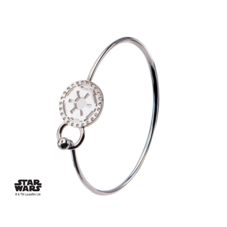 STAR WARS - Women's Stainless Steel Empire Symbol Bangle Bracelet 