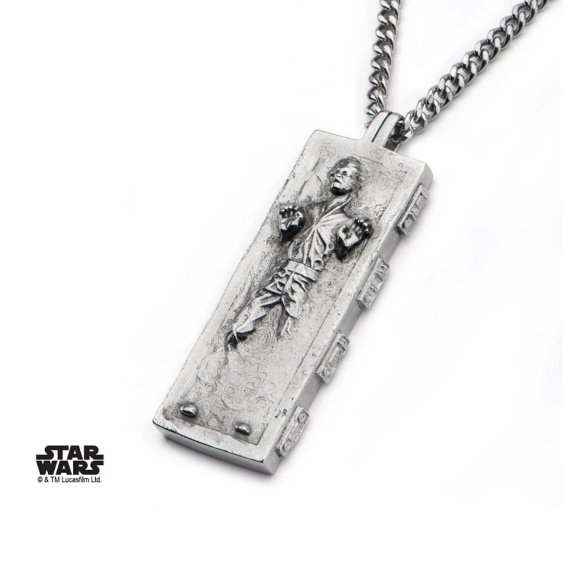 STAR WARS - Men's Stainless Steel Han Solo Carbonite Pendant 