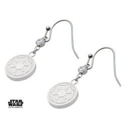 STAR WARS - Women's Stainless Steel Empire Symbol Hook Dangle Earrings 