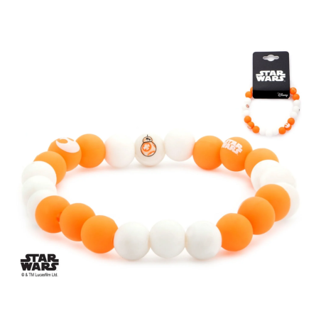 STAR WARS - Bracelet Perles BB8 