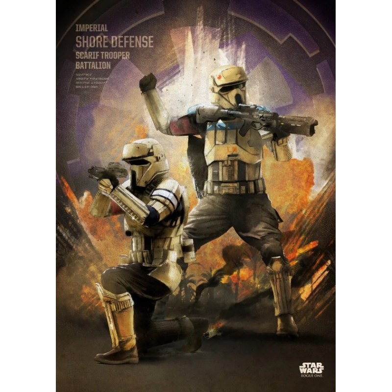 ROGUE ONE KEY FORCES - Magnetic Metal Poster 45x32 - Scarif Trooper 