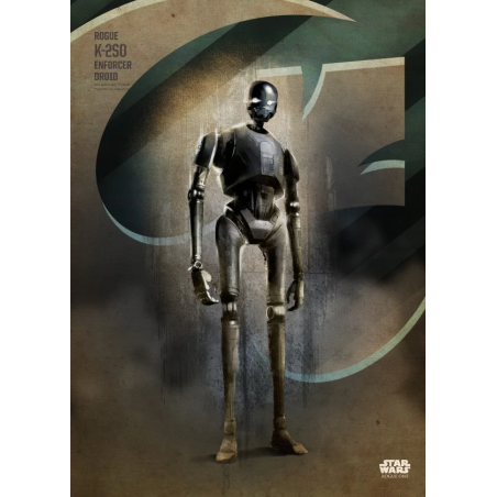 ROGUE ONE KEY FORCES - Magnetic Metal Poster 45x32 - K-2SO 