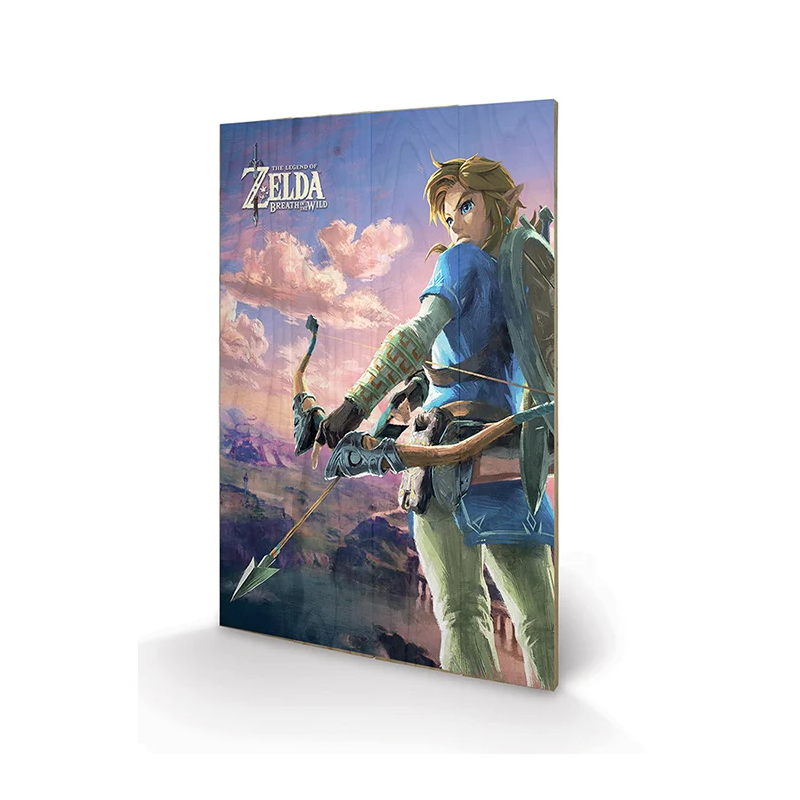 ZELDA BREATH OF THE WILD - Hyrule Scene - Impression sur bois 40x59cm 