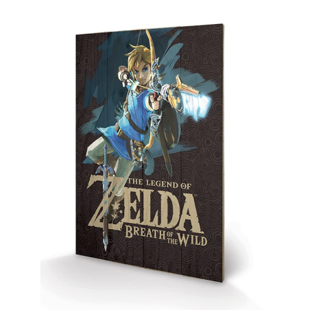 ZELDA BREATH OF THE WILD - Game Cover - Impression sur bois 40x59cm 