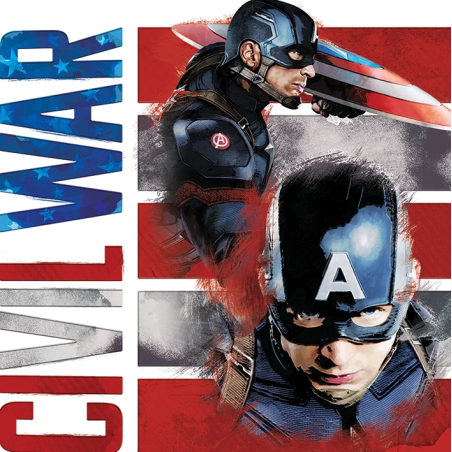 CAPTAIN AMERICA CIVIL WAR - Canvas 40X40 - Split 
