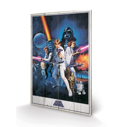 STAR WARS - A New Hope - Impression sur bois 40x59cm 2