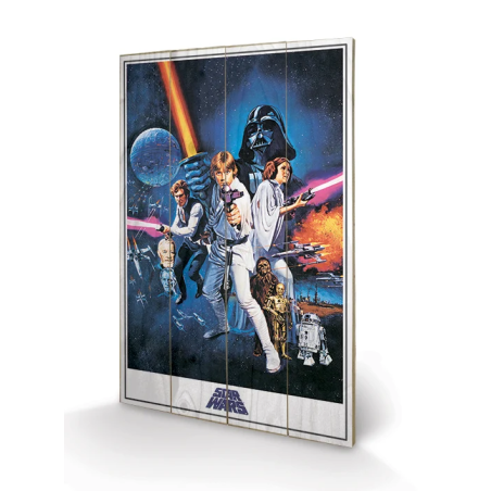 STAR WARS - A New Hope - Impression sur bois 40x59cm 