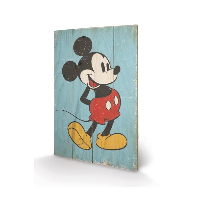 DISNEY - Mickey Mouse Retro - Impression sur bois 40x59cm REPROD 