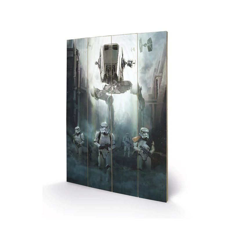 STAR WARS ROGUE ONE - Stormtrooper Patrol - Impression sur bois 40x59c 