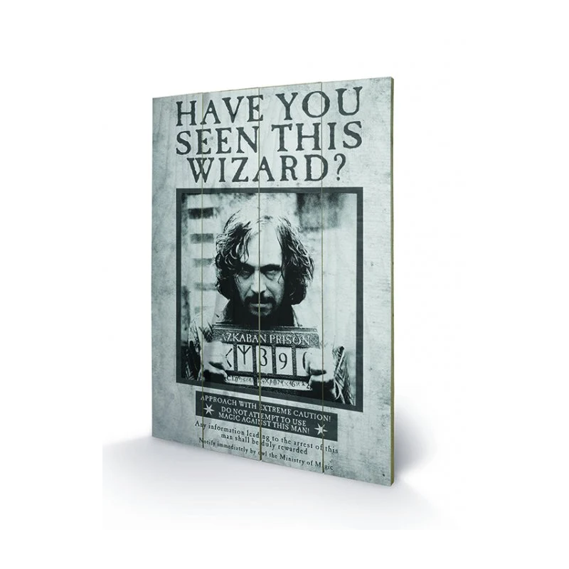 HARRY POTTER - Sirius Wanted - Impression sur bois 40x59cm 