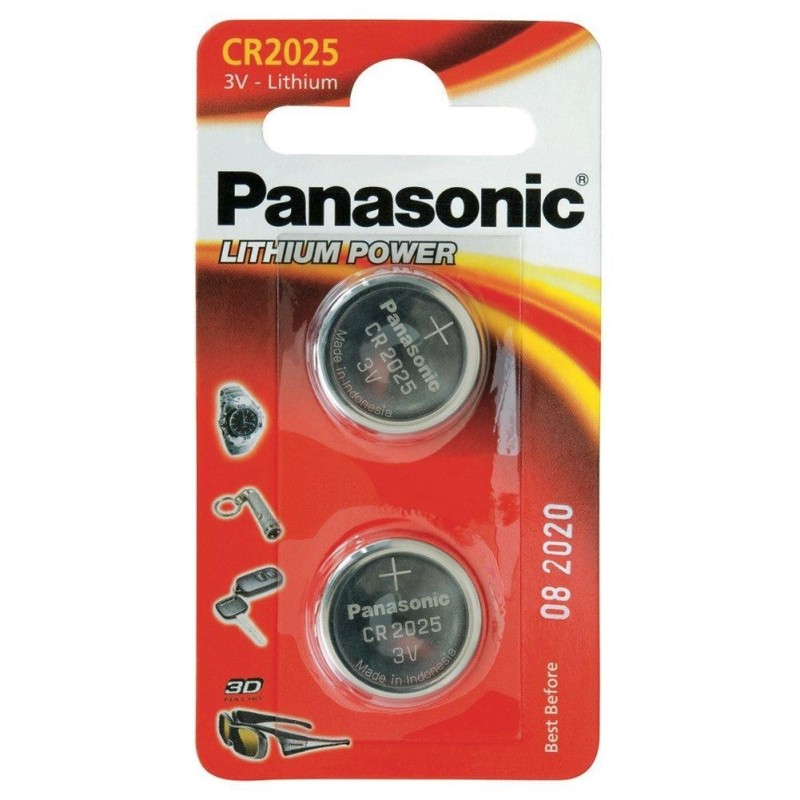 PANASONIC - Piles Lithium Coin - CR2025 X 2 