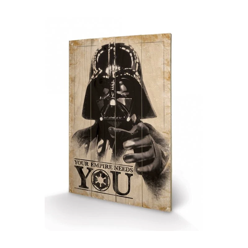 STAR WARS - Your Empire Needs You - Impression sur bois 40x59cm REPROD 