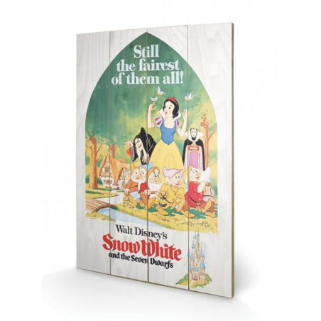 DISNEY - Snow White Still the Faires - Impression sur bois 40x59cm 