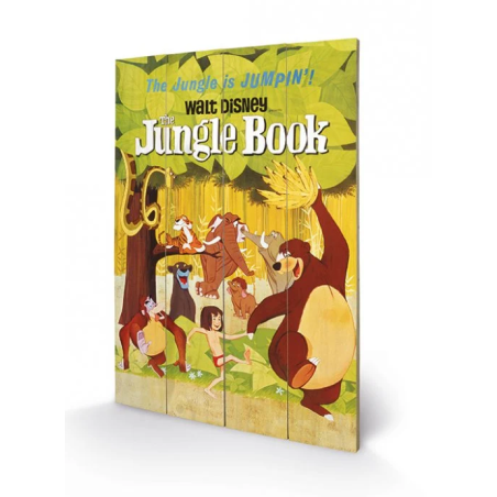 DISNEY - The Jungle Book Jumping - Impression sur bois 40x59cm 