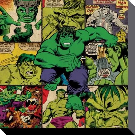 MARVEL COMICS - Canvas 40X40 '38mm' - Hulk Squares 