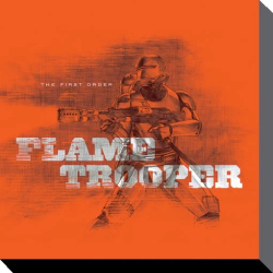 STAR WARS - Canvas 40X40 '38mm' - Episode VII - Flametrooper Orange 2