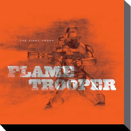 STAR WARS - Canvas 40X40 '38mm' - Episode VII - Flametrooper Orange 