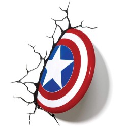 MARVEL - Lampe Decorative 3D - CAPTAIN AMERICA SHIELD 