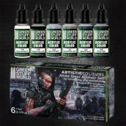 Set PeintureMNM Acier et Argent