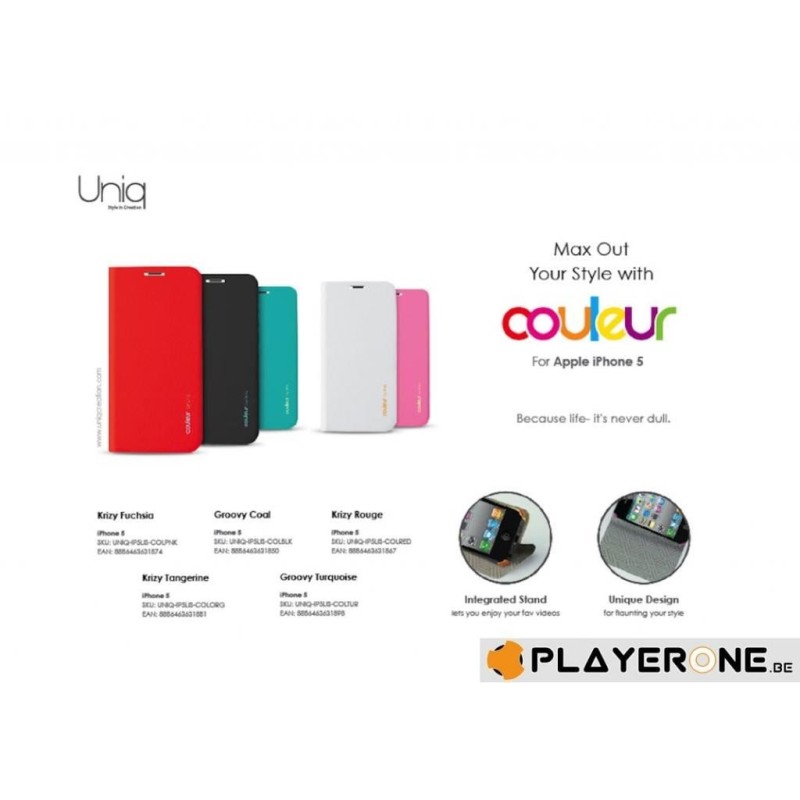 UNIQ - Iphone 5 - Lissesuit Couleur - Groovy - Krizy Rouge 