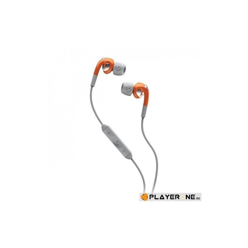 SKULLCANDY - FIX IN EAR Orange/Grey( With Mic + Shuffle Control ) 