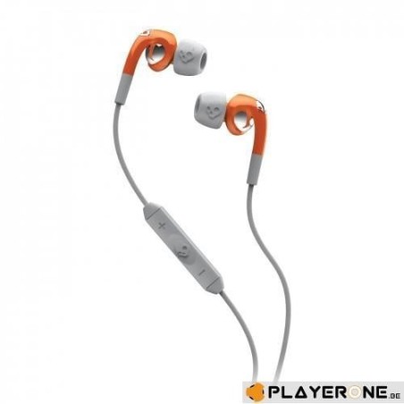 SKULLCANDY - FIX IN EAR Orange/Grey( With Mic + Shuffle Control ) 