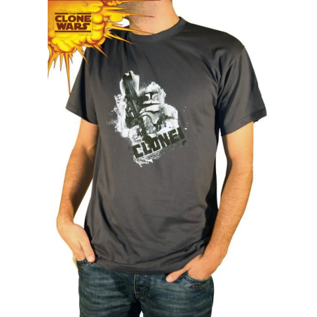 STAR WARS CLONE WARS - T-Shirt Clone With Gun (S) 