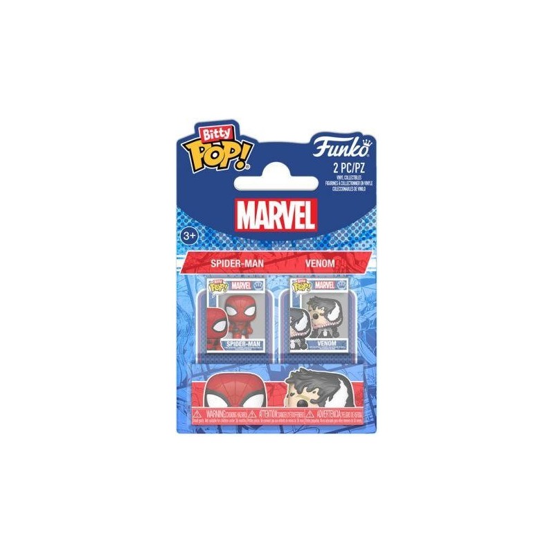 SPIDER-MAN - Bitty Pop 2 Pack 2.5cm - Spider-Man & Venom 