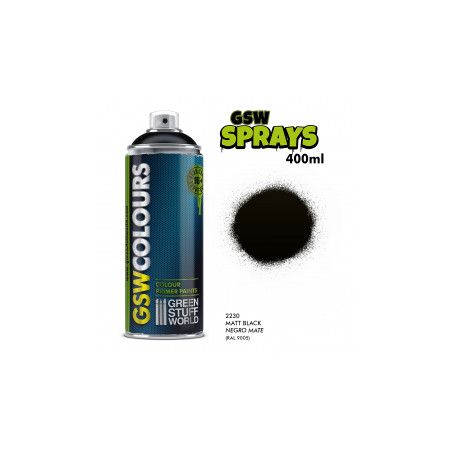 SPRAY Couleurs Noir mat 400ml