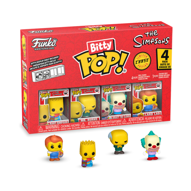 SIMPSONS - Bitty Pop 4 Pack 2.5cm - Bart 