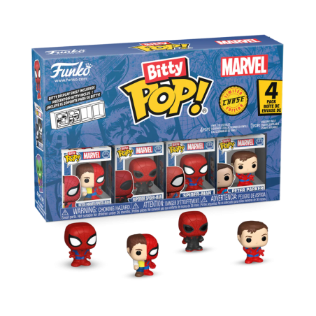 SPIDER-MAN - Bitty Pop 4 Pack 2.5cm - Parker Split 