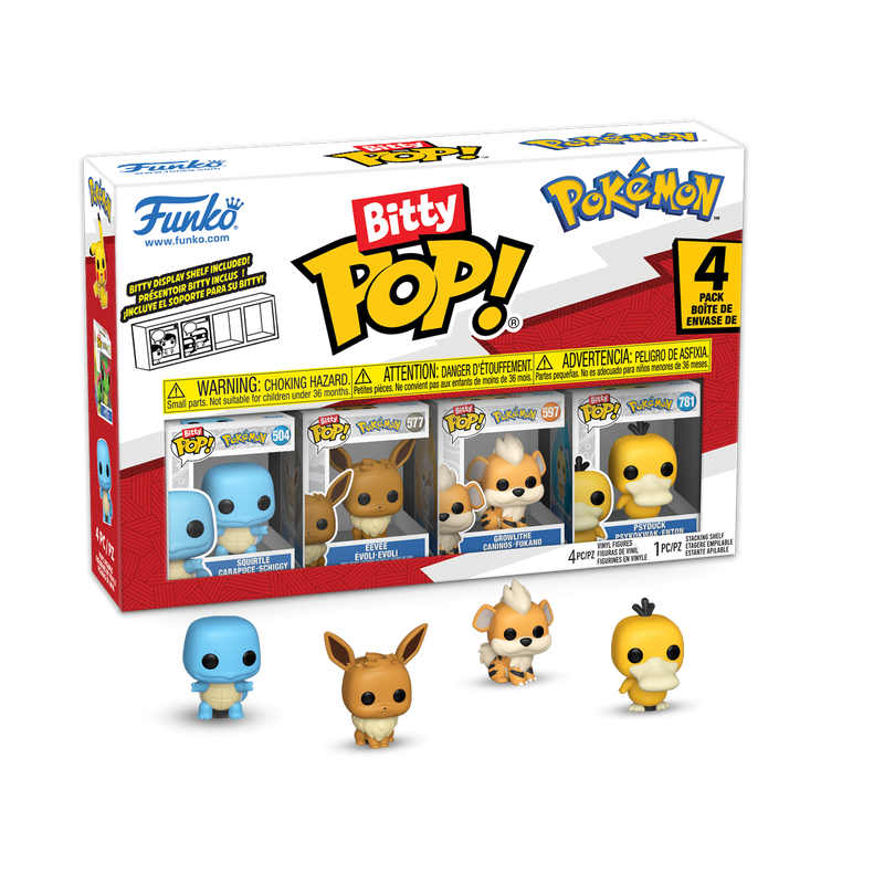 POKEMON - Bitty Pop 4 Pack 2.5cm - Squirtle 