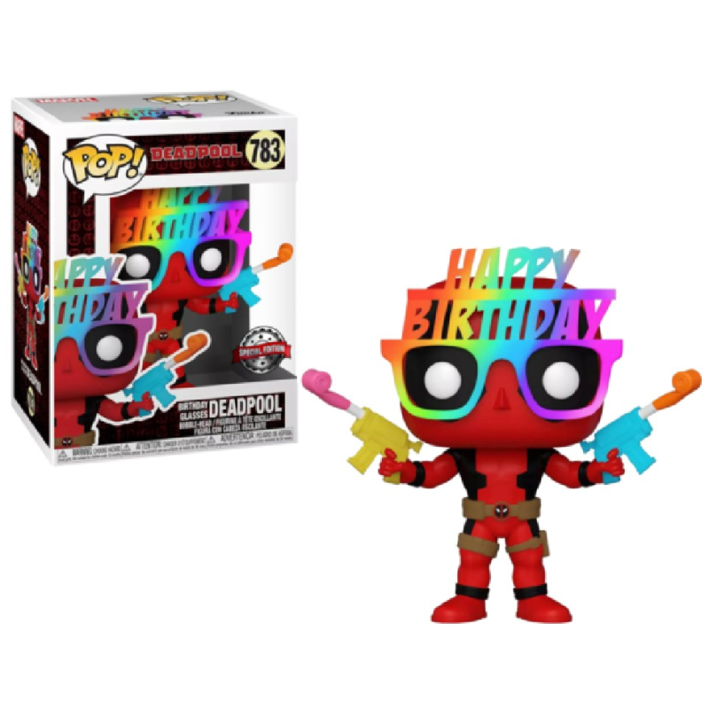 MARVEL - POP Marvel N° 783 - Deadpool "Lunettes D'Anniversaire" 