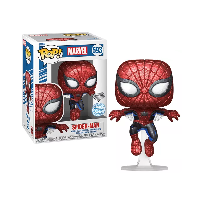 MARVEL - POP Marvel N° 593 - Spider-Man (Diamant) 