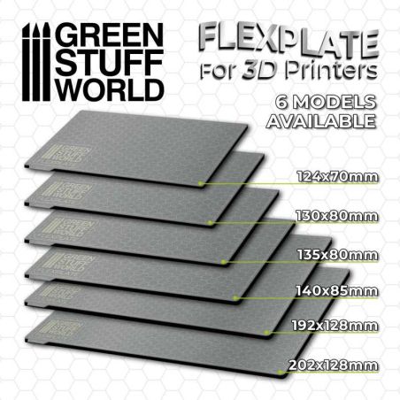 Plaques flexibles pour imprimantes 3D - 124x70mm